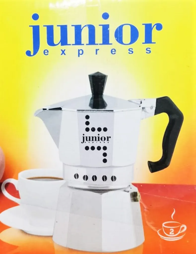Junior Espressokanne, Aluminium, Silber, 2 Tassen, Espressokocher
